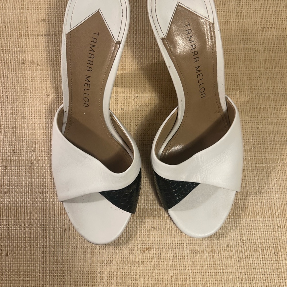Tamara Mellon White and Black Women's Shoes
